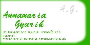 annamaria gyurik business card